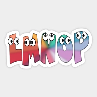 LMNOP Alphabet Letter People Sticker